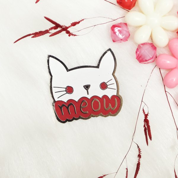 Meow pin for cat lovers
