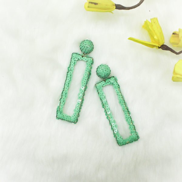 Green Sequin Earrings