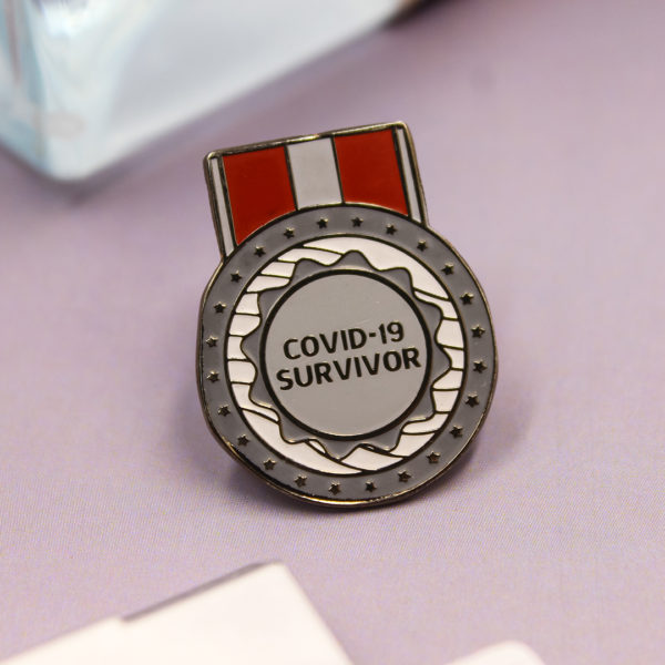 Covid-19 Survivor lapel pin for all the tough people out there Also pin it up is an online unique gift brand and online lapel pin store