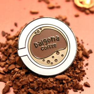 Dalgona Coffee Lapel Pin and Enamel Pin for people who loves to drink coffee. Get this enamel pin now from our online unique gift store