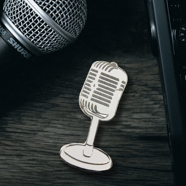 Get this beautiful microphone lapel pins, mic lapel pin or microphone enamel pin for your singer friend who loves to sing in his spare time