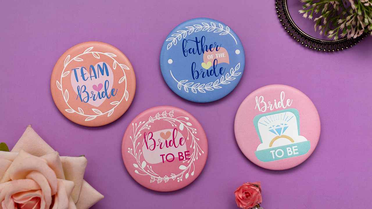 Bridesmaid Brooches and Lapel Pins in your own designs and artworks
