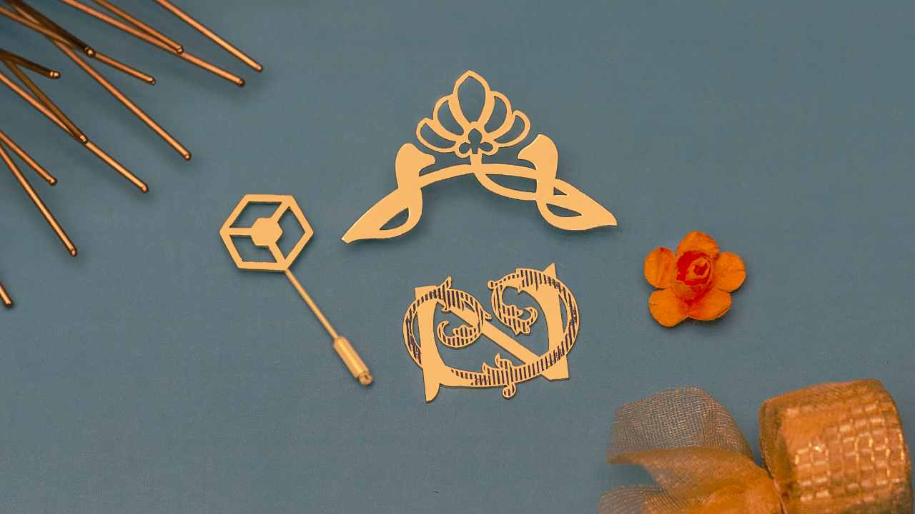 Custom Laser Cut Lapel Pins from wedding brooches to enamel pins manufacturer and exporter