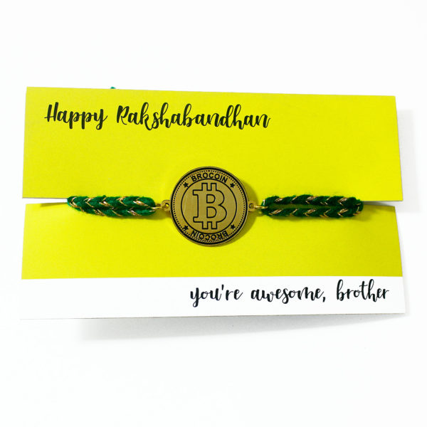 Bitcoin Rakhi for Brothers who indulged in Stock Market Activity and loves trading - Pin It Up Online Rakhi Store