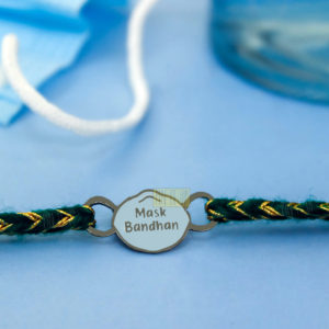 Mask Bandhan Rakhi for Brothers, Sisters, and Bhabhis Who Often Forget their Masks - Pin It Up Online Rakhi Store