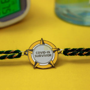 Covid-19 Survivor Metal Rakhi for All the Warriors out There - Pin it Up