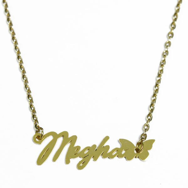 name pendant with white background