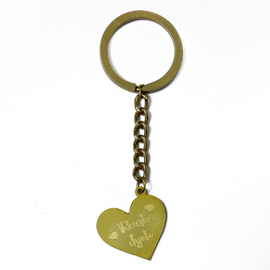 Heart Keychain with Engraved Name | Name Bracelet | Pin it Up